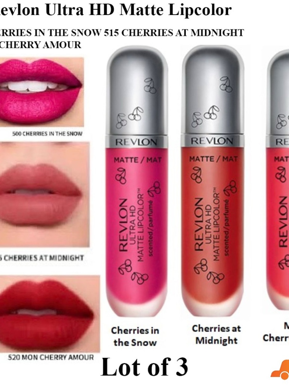 Bella Vita Matte Lipstick Trio - Bright Pink, Coral, Deep Red